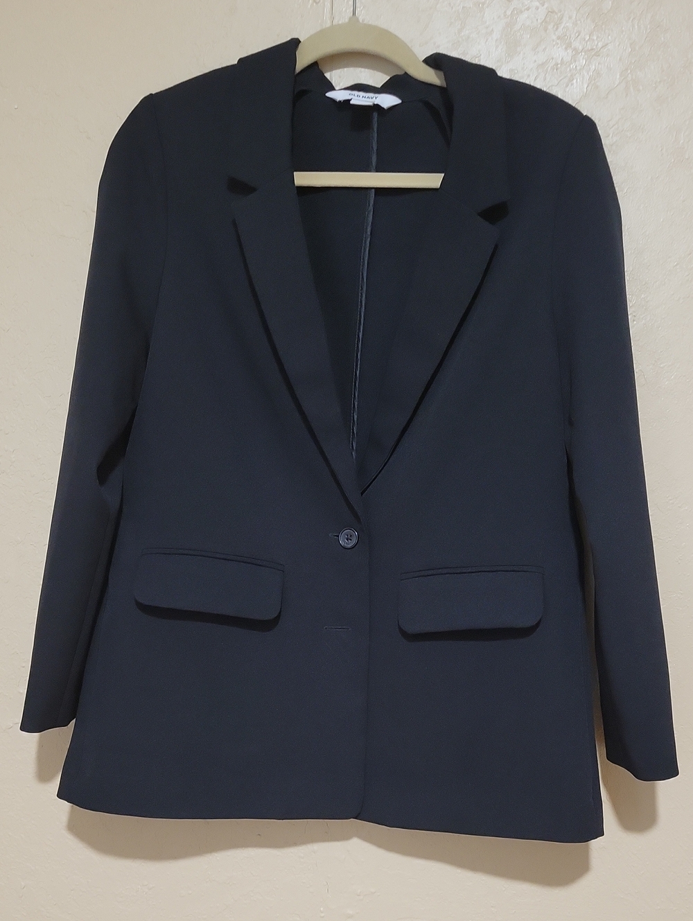 Old Navy Women's Dark Navy Single-Button Blazer